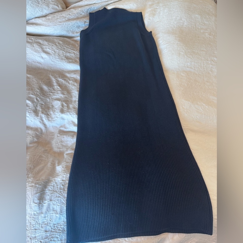 Zara navy blue  Ribbed women’s sleeveless sweater dress NWOT